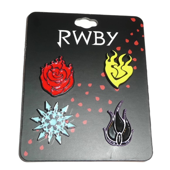 RWBY Lapel Pins Set Ruby Rose Belladonna Anime - Picture 1 of 5